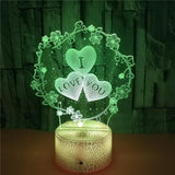 3D Lamp I LOVE YOU  Romantic  Lamp