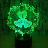 3D Lamp I LOVE YOU  Romantic  Lamp