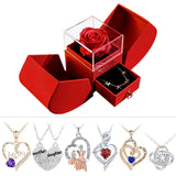 Eternal Rose Gift Box with Heart Necklace