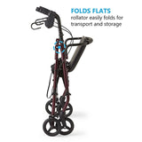 Steel Rollator Walker Red Frame - Normabest