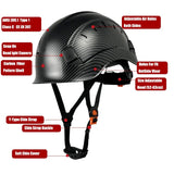 Carbon Fiber Pattern Safety Helmet For Engineer Construction CE EN397 Europe ABS Protective - Normabest