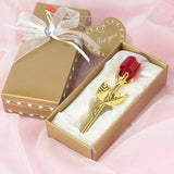 I Love You Gift - Crystal Bear and Glass Artificial Flowers