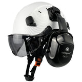 Carbon Fiber Pattern Safety Helmet With Visor - Normabest