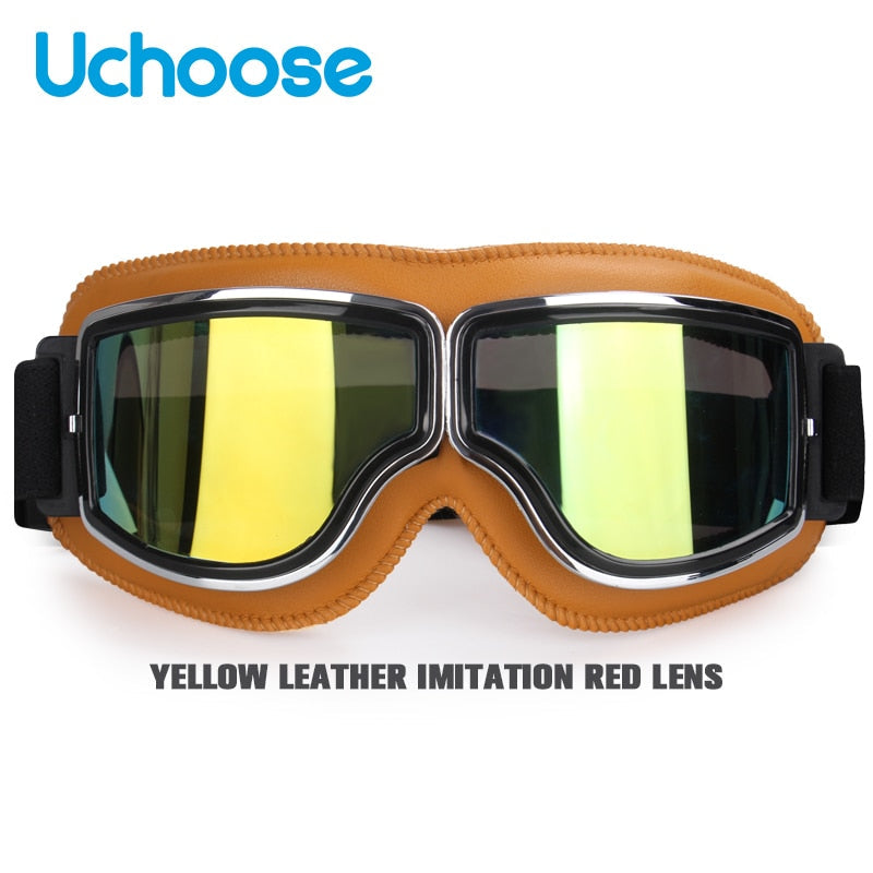 red steampunk goggles Windproof Steampunk Glasses