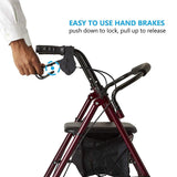 Steel Rollator Walker Red Frame - Normabest