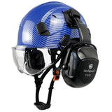 Carbon Fiber Pattern Safety Helmet With Visor - Normabest