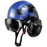 Carbon Fiber Pattern Safety Helmet With Visor - Normabest