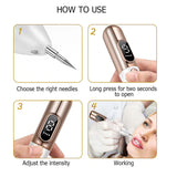 9 Speed LCD Display Mole Pimple Tag Tattoo Remover- USB Charging - Normabest