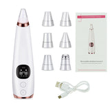 6 Nozzle Electric Acne Pimple Blackhead Remover for Face and Nose Vacuum- USB Charging - Normabest