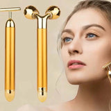 2 IN 1 Electric Face Massager 24k Golden Facial Massager – Battery Powered - Normabest