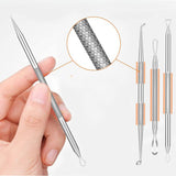 15Pcs  Stainless Steel Blackhead Remover Pimple Popper Tools Kit with Metal Case - Normabest