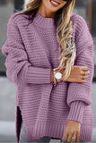 Round Neck Slit Sweater - Normabest