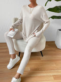 Ribbed Top and Pants Lounge Set - Normabest