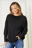 Double Take Seam Detail Round Neck Long Sleeve Top - Normabest