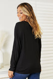 Double Take Seam Detail Round Neck Long Sleeve Top - Normabest