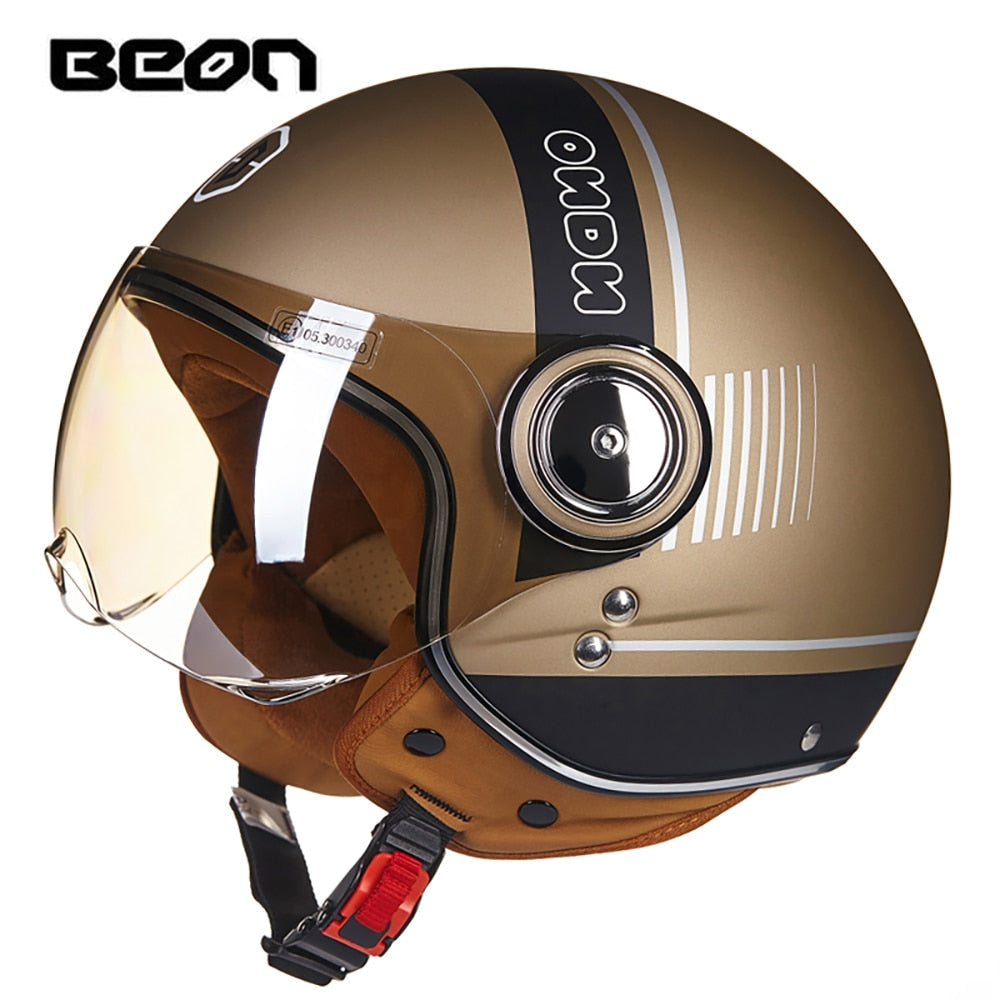 brown full face motorcycle helmet Scooter Motorcycle Helmet