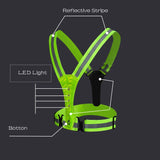 Gina Safety Gear Reflective Vest with 3 Lighting Modes For Night Cycling - Normabest