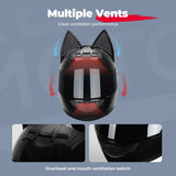 Full Face Motorcycle Helmet Cat Ears - Normabest