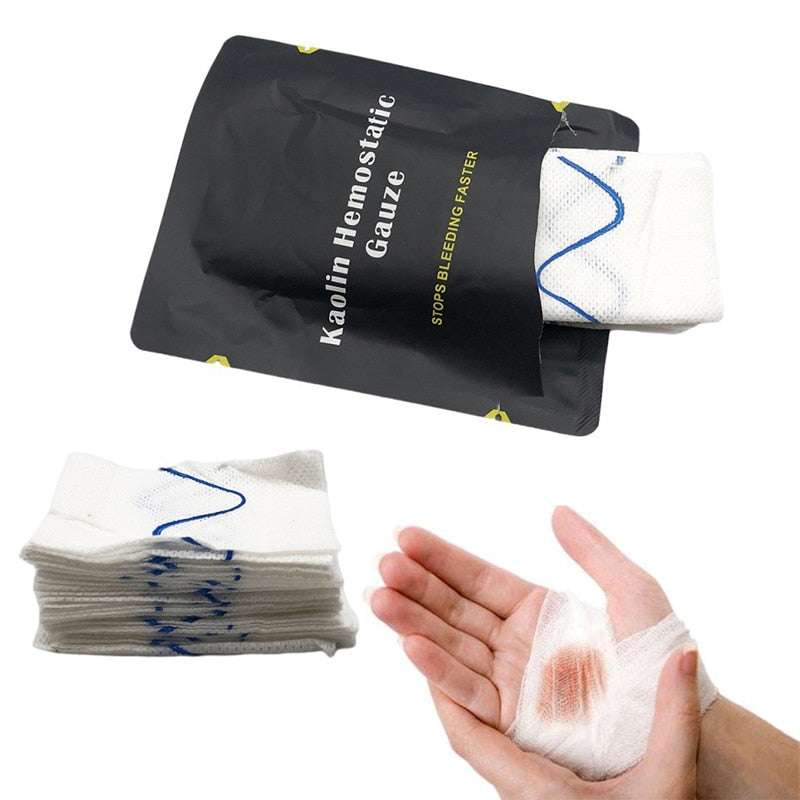 Kaolin Hemostatic Gauze (Medical Wound Dressing)
