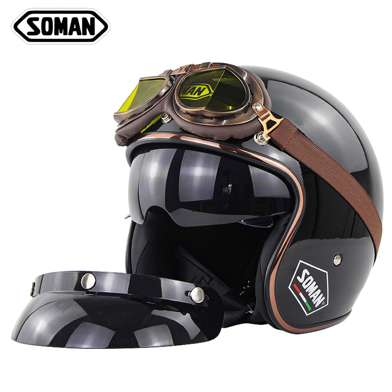 3 4 motorcycle helmets online Motorcycle Helmet 3/4 Open Face