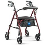 Steel Rollator Walker Red Frame - Normabest