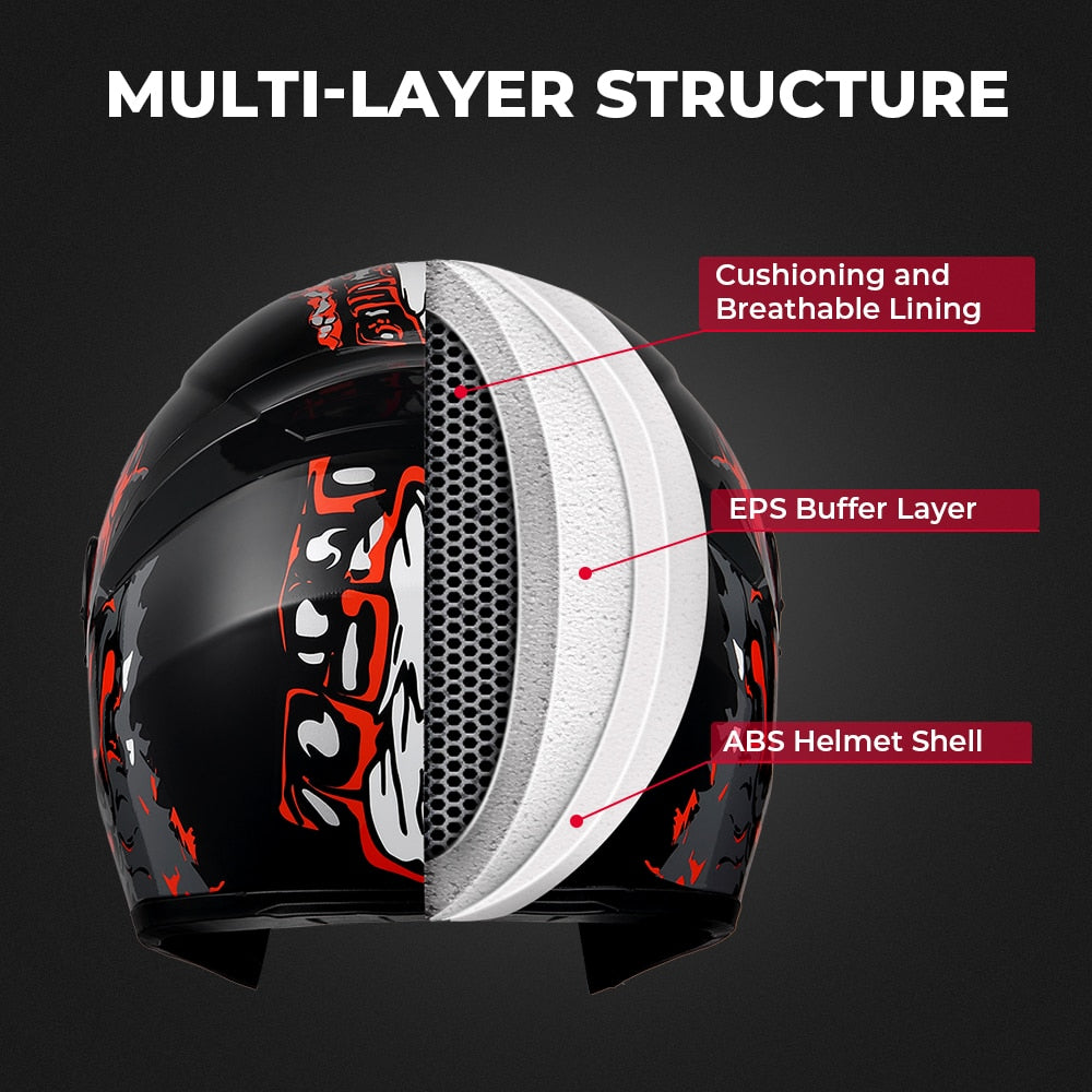 best buffing motorcycle helmet Full Face Helmet Racing