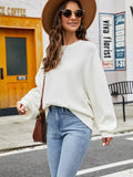 Round Neck Ribbed Trim Sweater - Normabest