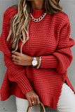 Round Neck Slit Sweater - Normabest