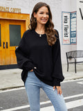 Round Neck Ribbed Trim Sweater - Normabest