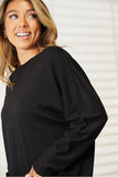 Double Take Seam Detail Round Neck Long Sleeve Top - Normabest